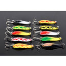 Alloy Sequins Lure Perch Bass Bait Treble Hooks Fishing Tackle