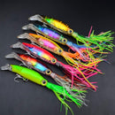 New Octopus Squid Skirt Fishing Bait Lure 24 x 3cm Large Bait - Red