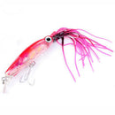 New Octopus Squid Skirt Fishing Bait Lure 24 x 3cm Large Bait - Red