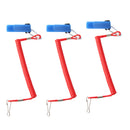 Pack of 3 Kayak Coiled Rod Paddle Leash Canoe Boat Safety Lanyard Fishing Accessories