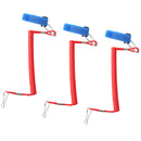 Pack of 3 Kayak Coiled Rod Paddle Leash Canoe Boat Safety Lanyard Fishing Accessories