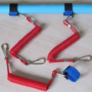 Pack of 3 Kayak Coiled Rod Paddle Leash Canoe Boat Safety Lanyard Fishing Accessories