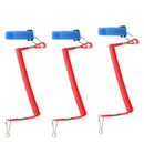 Pack of 3 Kayak Coiled Rod Paddle Leash Canoe Boat Safety Lanyard Fishing Accessories