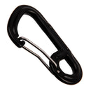 Aluminum Alloy Carabiner Spring Snap Clip Hook Buckle Keychain Black Color