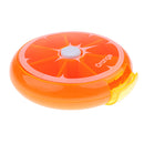 Portable Rotating 7Day Weekly Pill Case Travel Medicine Tablet Holder Orange