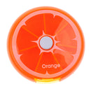 Portable Rotating 7Day Weekly Pill Case Travel Medicine Tablet Holder Orange