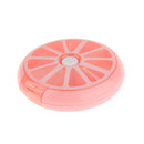 Fashionable Fruit Pattern Charms Rotary Pill Box Medicine Candy Gum Storage Holder Pocket Size Case Travel Lovers Gift -Pink