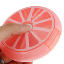 Fashionable Fruit Pattern Charms Rotary Pill Box Medicine Candy Gum Storage Holder Pocket Size Case Travel Lovers Gift -Pink