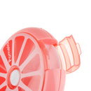 Fashionable Fruit Pattern Charms Rotary Pill Box Medicine Candy Gum Storage Holder Pocket Size Case Travel Lovers Gift -Pink