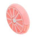 Fashionable Fruit Pattern Charms Rotary Pill Box Medicine Candy Gum Storage Holder Pocket Size Case Travel Lovers Gift -Pink