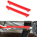 Rubber Bike Bicycle Chainstay Protectors Frame Chain Guard Nicks Scratches Preventor Red 220x22x25mm