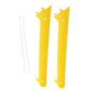 Rubber Bike Bicycle Chainstay Protectors Frame Chain Guard Nicks Scratches Preventor Yellow 220x22x25mm