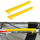 Rubber Bike Bicycle Chainstay Protectors Frame Chain Guard Nicks Scratches Preventor Yellow 220x22x25mm