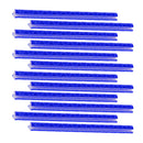 ABS Tube Bike Bicycle Crisscrossed Slot Structure Reflective Spokes PACK OF 12PCS Blue
