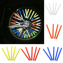 Set of 12 Reflective Spoke Rod Clip on Tube Bike Bicycle Cycling Wheel Rim Spoke Reflector-Orange