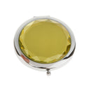 Portable Round Makeup Mirror Overall Viewing Detail Makeup Travel Accessory Beauty Supplies Cosmetic Tool Yellow