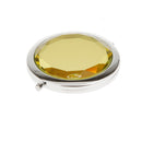 Portable Round Makeup Mirror Overall Viewing Detail Makeup Travel Accessory Beauty Supplies Cosmetic Tool Yellow