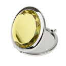 Portable Round Makeup Mirror Overall Viewing Detail Makeup Travel Accessory Beauty Supplies Cosmetic Tool Yellow