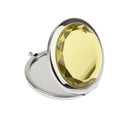Portable Round Makeup Mirror Overall Viewing Detail Makeup Travel Accessory Beauty Supplies Cosmetic Tool Yellow