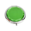 Portable Round Makeup Mirror Overall Viewing Detail Makeup Travel Accessory Beauty Supplies Cosmetic Tool Green