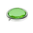 Portable Round Makeup Mirror Overall Viewing Detail Makeup Travel Accessory Beauty Supplies Cosmetic Tool Green