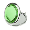 Portable Round Makeup Mirror Overall Viewing Detail Makeup Travel Accessory Beauty Supplies Cosmetic Tool Green