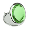 Portable Round Makeup Mirror Overall Viewing Detail Makeup Travel Accessory Beauty Supplies Cosmetic Tool Green