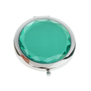 Portable Round Makeup Mirror Overall Viewing Detail Makeup Travel Accessory Beauty Supplies Cosmetic Tool Sky Blue
