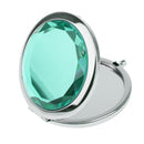 Portable Round Makeup Mirror Overall Viewing Detail Makeup Travel Accessory Beauty Supplies Cosmetic Tool Sky Blue