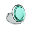 Portable Round Makeup Mirror Overall Viewing Detail Makeup Travel Accessory Beauty Supplies Cosmetic Tool Sky Blue