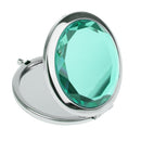 Portable Round Makeup Mirror Overall Viewing Detail Makeup Travel Accessory Beauty Supplies Cosmetic Tool Sky Blue