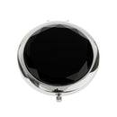 Portable Round Makeup Mirror Overall Viewing Detail Makeup Travel Accessory Beauty Supplies Cosmetic Tool Black