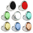 Portable Round Makeup Mirror Overall Viewing Detail Makeup Travel Accessory Beauty Supplies Cosmetic Tool Black