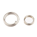 Stainless Steel High Tensile Strength Corrosion Resistance Fishing Lure Split Rings 0.03x0.16inch