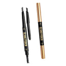 Set Of Double Ended Automatic Eyebrow Pencil With Refill Pencil Core Gray