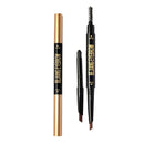Set Of Double Ended Automatic Eyebrow Pencil With Refill Pencil Core Brownish Red