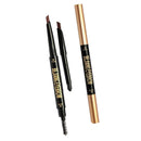 Set Of Double Ended Automatic Eyebrow Pencil With Refill Pencil Core Brownish Red