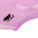 Adult Waterproof Silicone Flexible Elastic Swimming Hat Head Ear Protection Hat Outdoor Water Sports Accessory Pink
