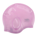 Adult Waterproof Silicone Flexible Elastic Swimming Hat Head Ear Protection Hat Outdoor Water Sports Accessory Pink