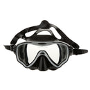 Adult Swimming Diving Mask Goggles Tempered Glasses Snorkel Set Black