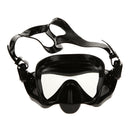Adult Swimming Diving Mask Goggles Tempered Glasses Snorkel Set Black