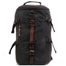 Men Fashionable Detachable Long Sling Shoulder Strap Hiking Camping Travel Backpack Messenger Tote Bag Handbag Black