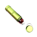 Lightweight Durable Aluminum Alloy Waterproof Pill Bottle Case Box Pill Holder Keychain For Travelling Hiking Camping Green
