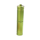 Lightweight Durable Aluminum Alloy Waterproof Pill Bottle Case Box Pill Holder Keychain For Travelling Hiking Camping Green