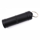 Lightweight Durable Aluminum Alloy Waterproof Pill Bottle Case Box Pill Holder Keychain For Travelling Hiking Camping Black S