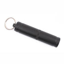 Lightweight Durable Aluminum Alloy Waterproof Pill Bottle Case Box Pill Holder Keychain For Travelling Hiking Camping Black S