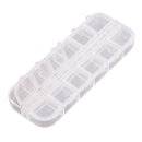 12 Compartment Empty Storage Case Box For Nail Art Tips Gems Rhinestone Tool