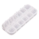 12 Compartment Empty Storage Case Box For Nail Art Tips Gems Rhinestone Tool