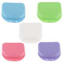 Tooth Orthodontic Retainer Denture Storage Case Mouthguard Box Tray White