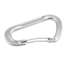Aluminum Alloy D-Shape Outdoor Hiking Camping Carabiner Bottle Bag Keyring Hanging Snap Carabiner -Silver